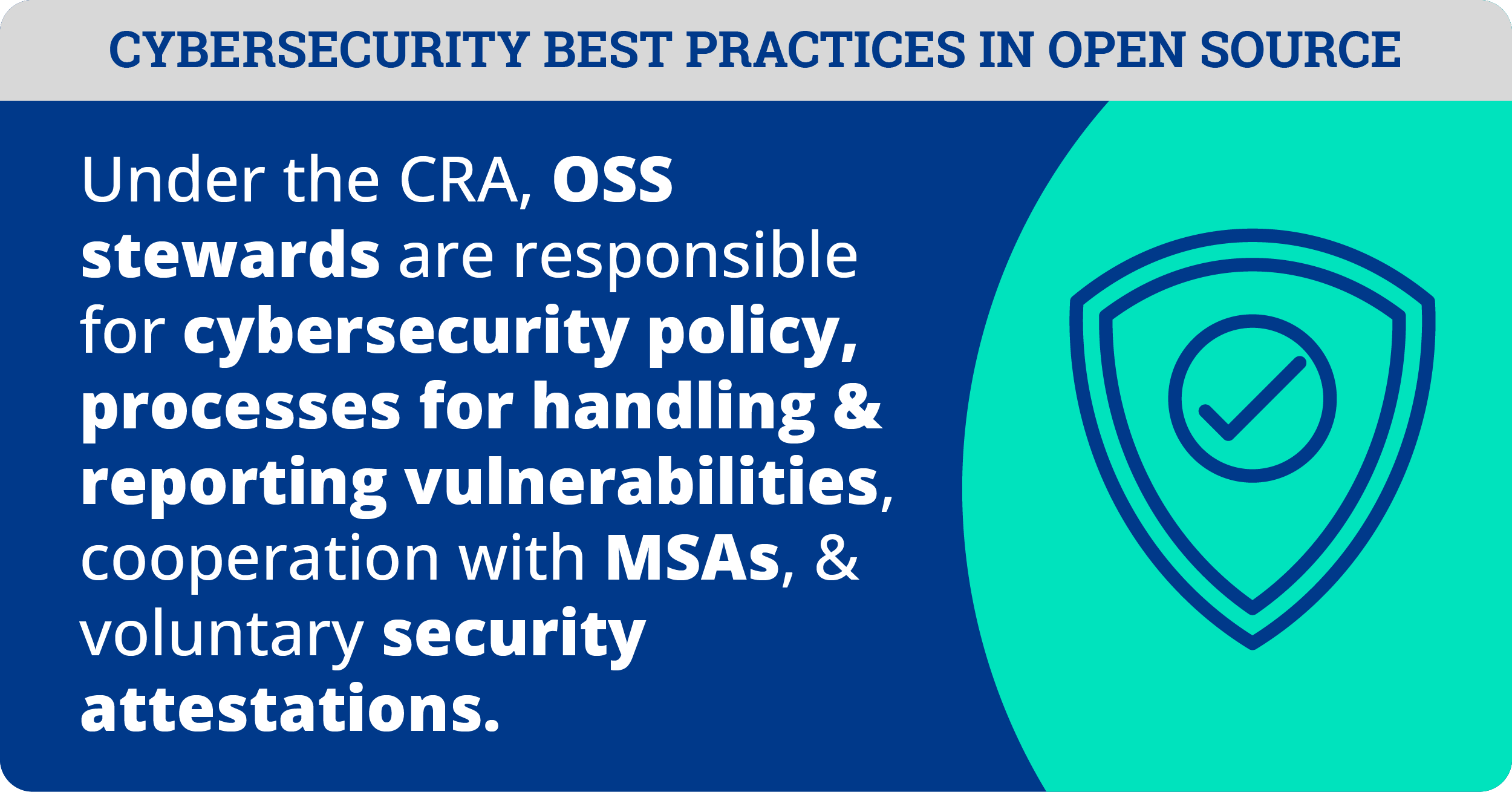 The CRA defines a new role of OSS steward, which are organisations that systematically support the development of open source technologies which they do not monetize
